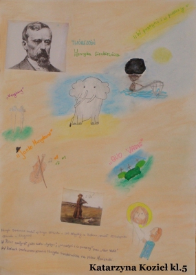 Plakat promujący twórczość Henryka Sienkiiewicza