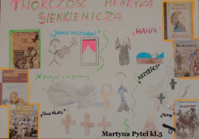 Plakat promujący twórczość Henryka Sienkiiewicza